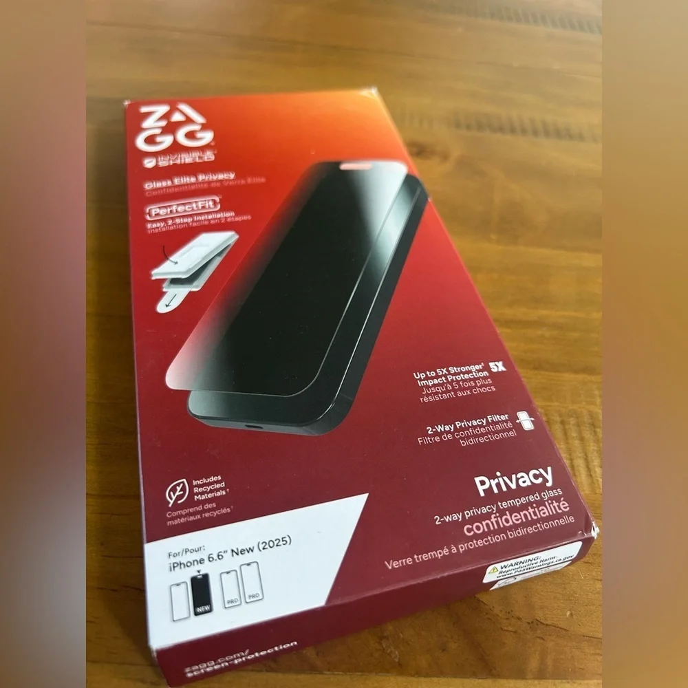 NWT Glass Elite Privacy Screen Protector for iPhone and camera protector